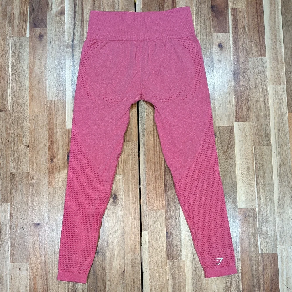 Gymshark Women's Vital Leggings Size M Pink Seamless Compression Gym Yoga Run - Picture 7 of 13